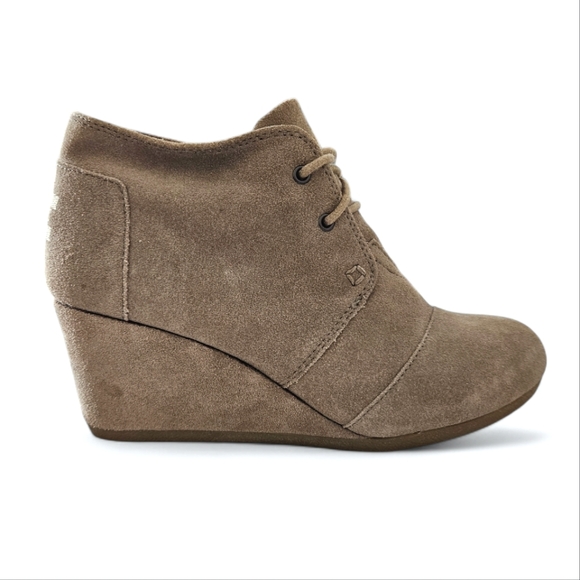 TOMS | Suede Desert Wedges | Women's | Size 8.5 | Ankle Booties - Picture 3 of 16